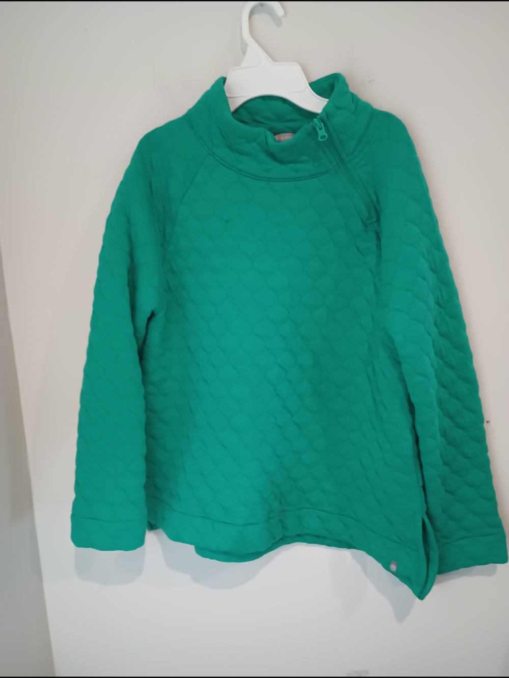 Talbots Teal Quilted Pullover Sweatshirt